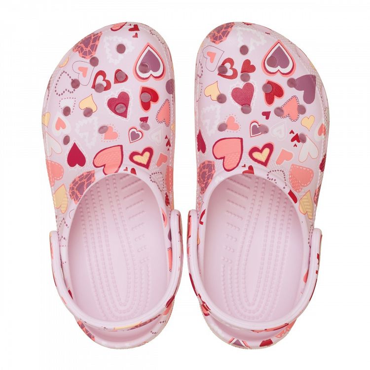 Classic Vday Clog - Pink Milk/Hearts