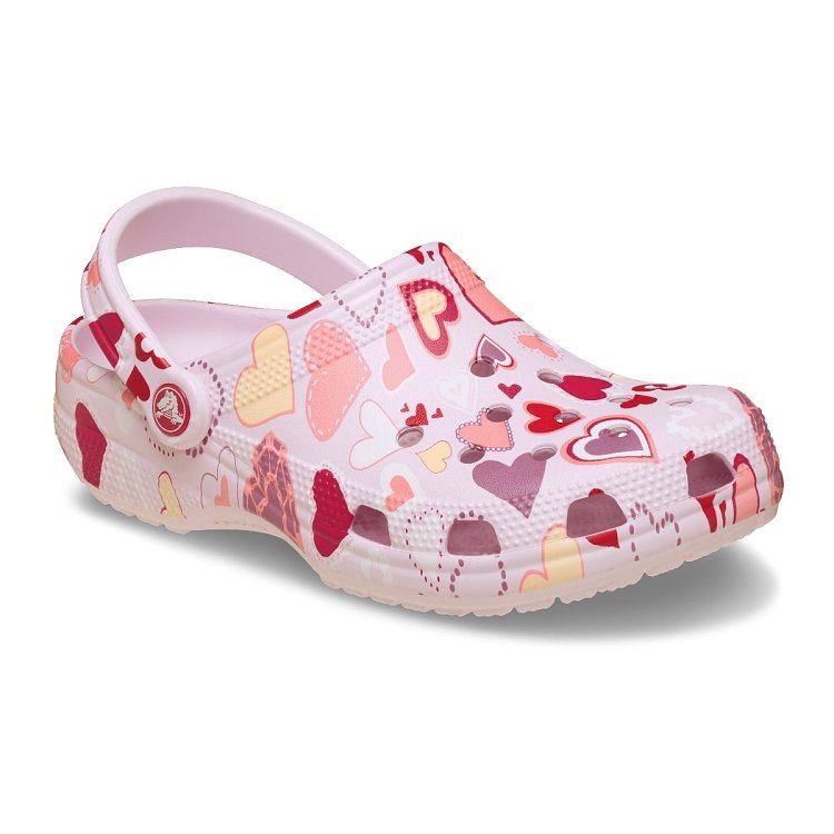 Classic VDay Clog K - Pink Milk/Hearts