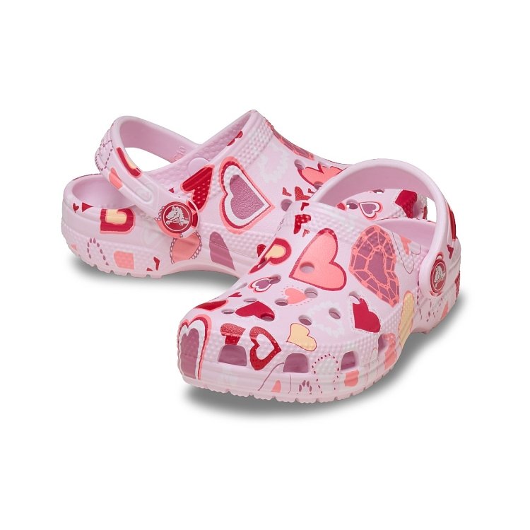 Classic VDay Clog T - Pink Milk/Hearts