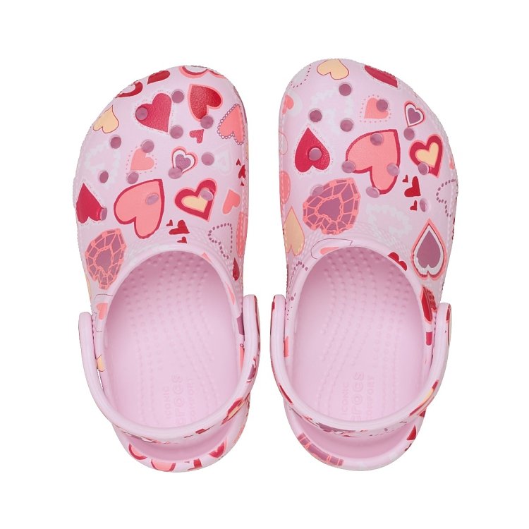 Classic VDay Clog T - Pink Milk/Hearts