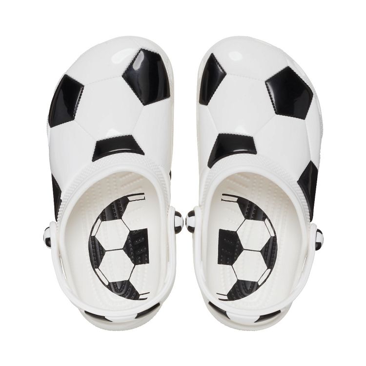 Classic Soccer Ball Clog K - White/Black