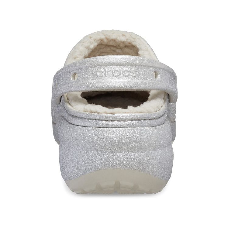 Cls Platform Glitter Lined ClogW - Silver