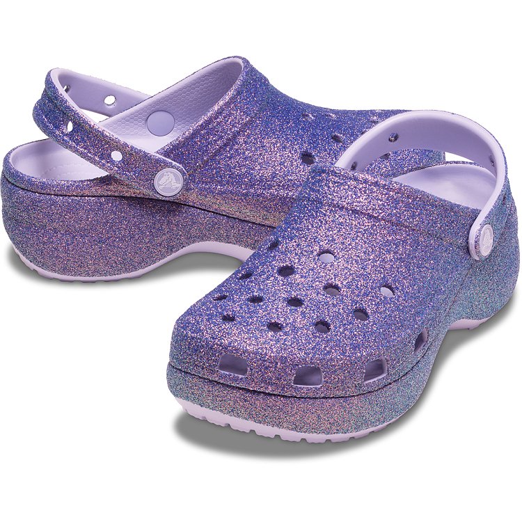 Platform Irid Glitter Clog - Purple Moon