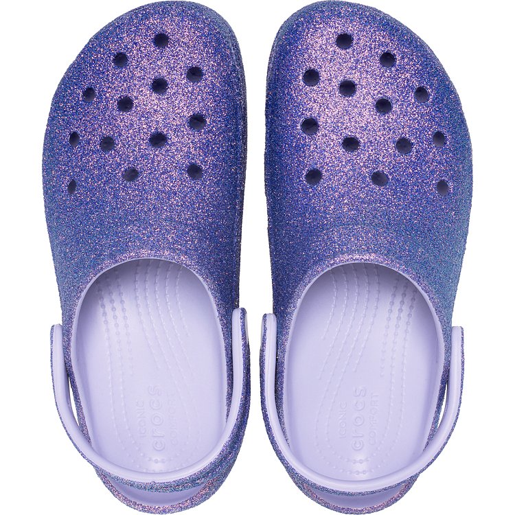 Platform Irid Glitter Clog - Purple Moon