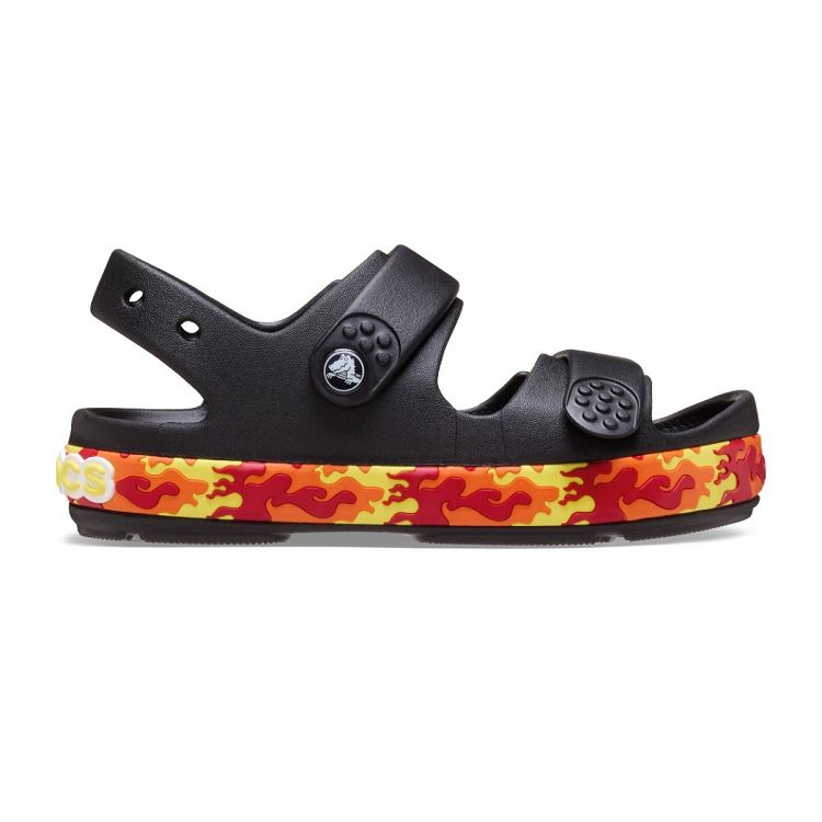 Crocband Cruiser Flames Sndl K - Black