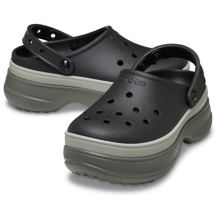 Classic Stacked Clog - Black
