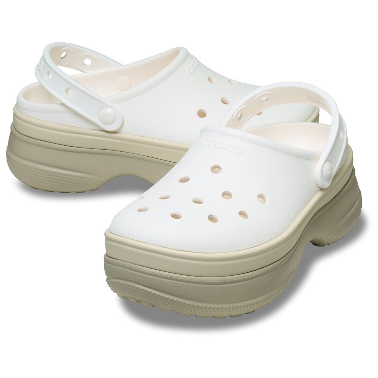 Classic Stacked Clog - Chalk