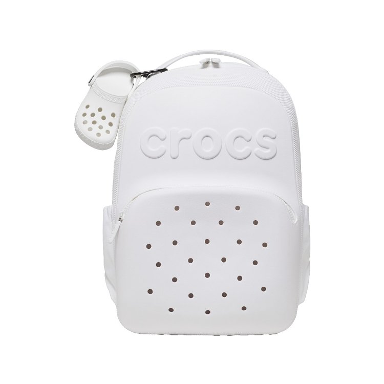 Classic Clog Pouch Bag Charm - White