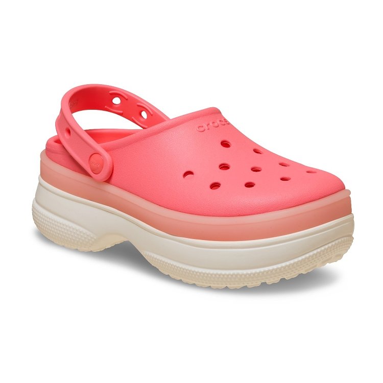 Classic Frosted Stacked Clog - Guava