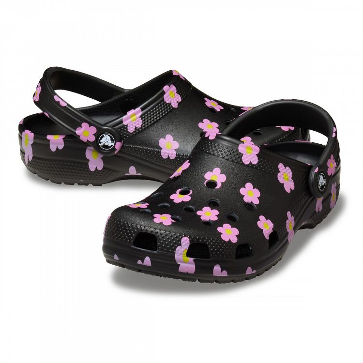 Classic Flower Clog - Black