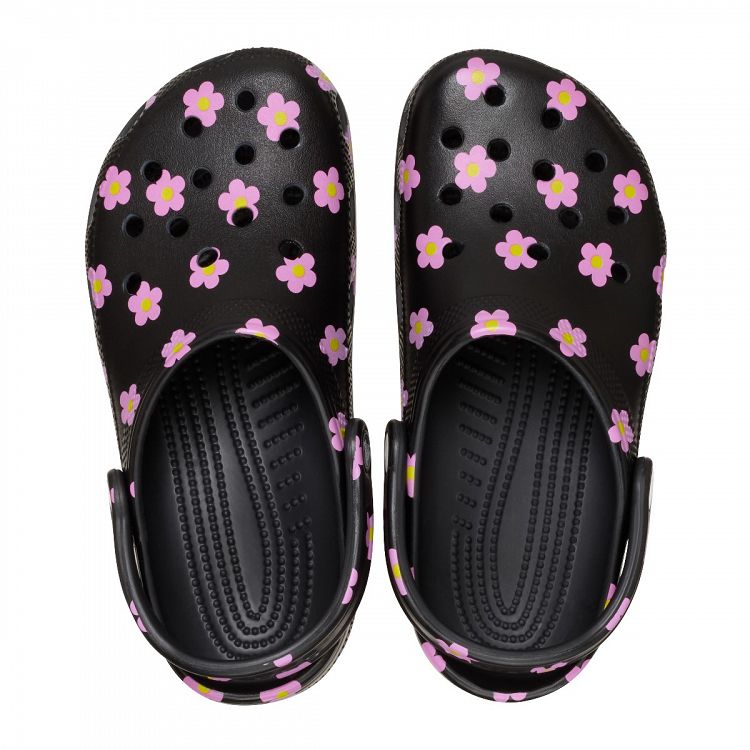 Classic Flower Clog - Black