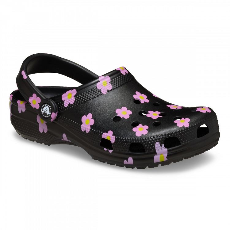 Classic Flower Clog - Black