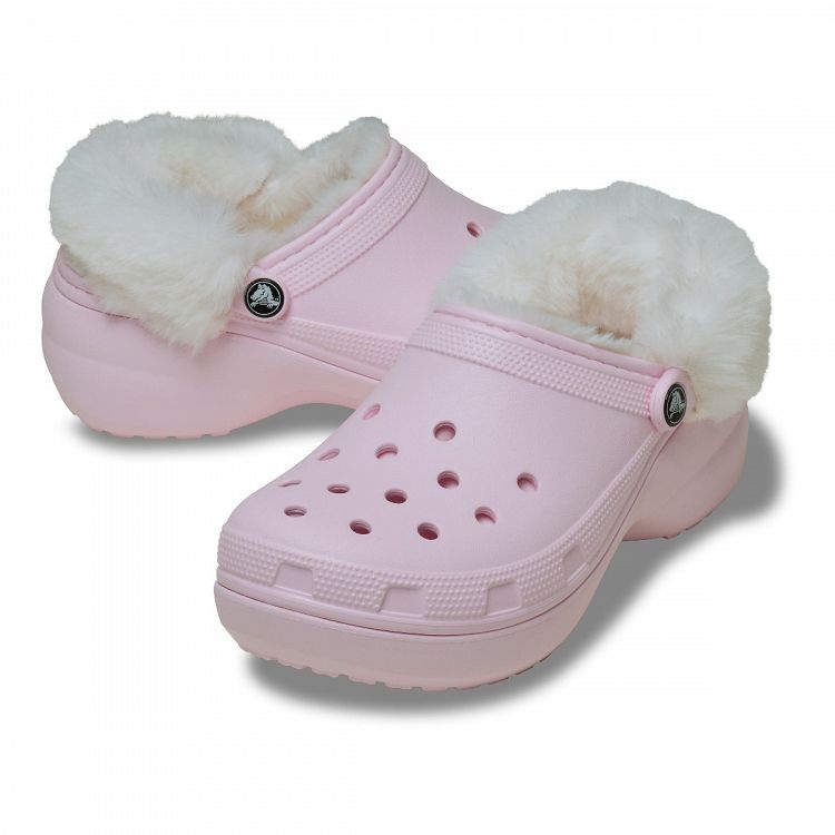 Classic Platform Fuzz Lined Clog - Pink Milk