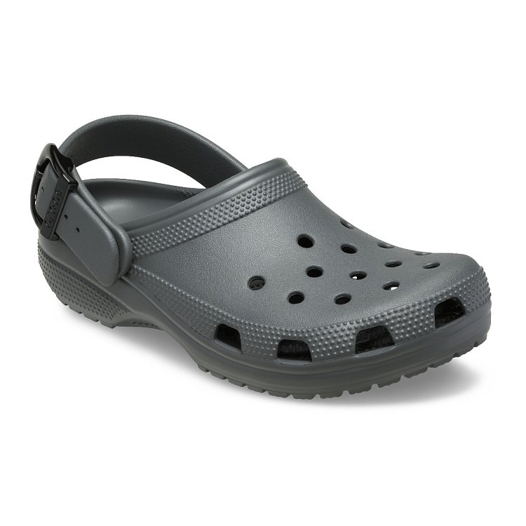 Classic Enamel Buckle Clog - Carbon