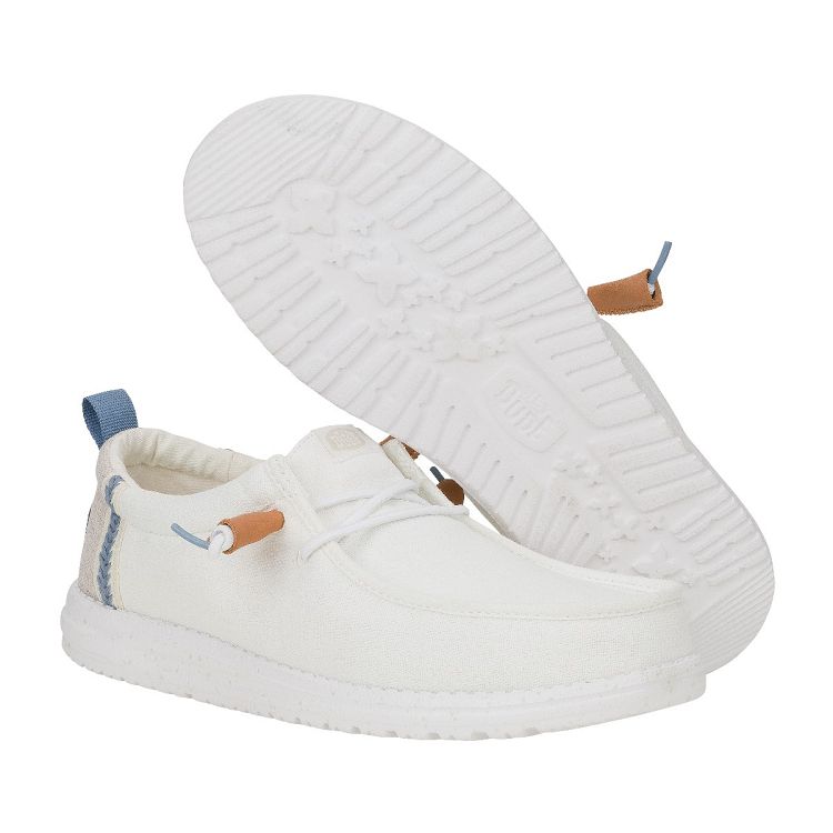 Wally Summer Linen - White/Stone Grey