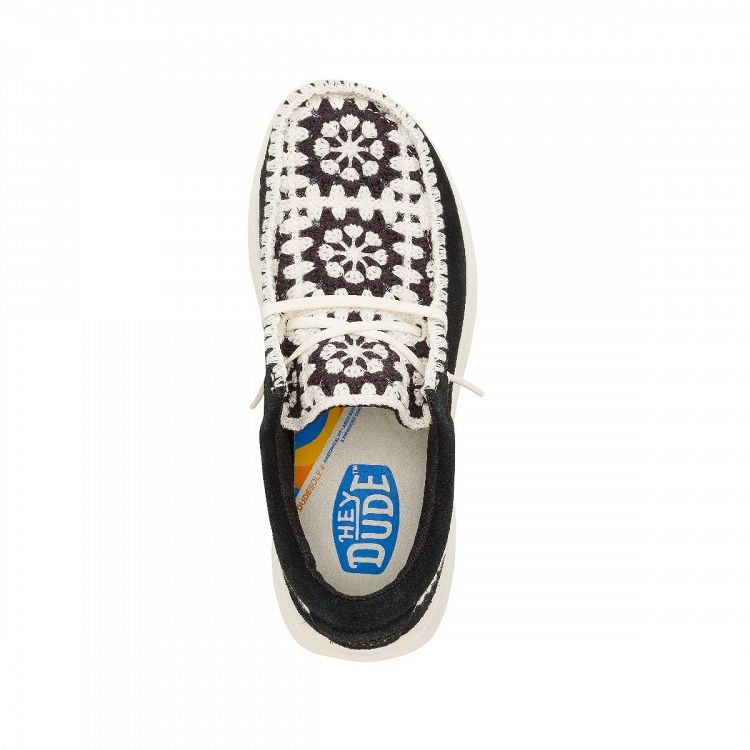 Wendy COMF Suede Crochet - Black/Multi