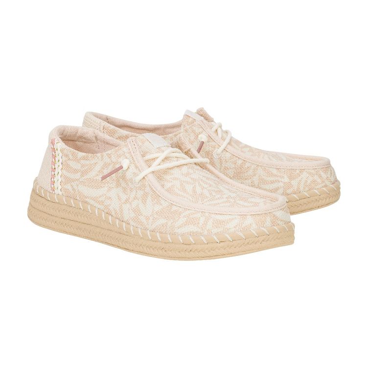 Wendy Espadrille Retro Palm - Pale Pink/White