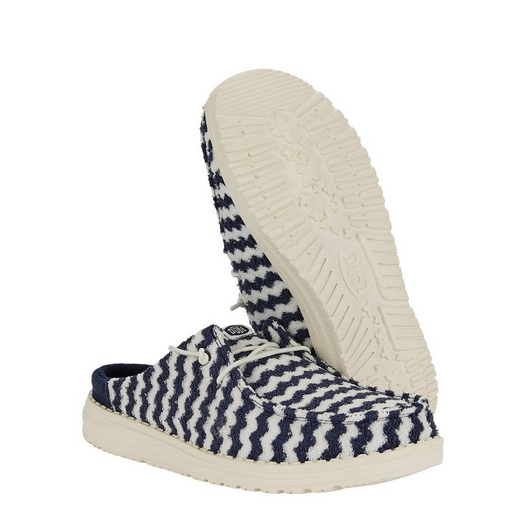 Wendy Slip Terry Stripe - Navy Blazer/Egret