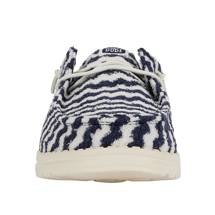 Wendy Slip Terry Stripe - Navy Blazer/Egret