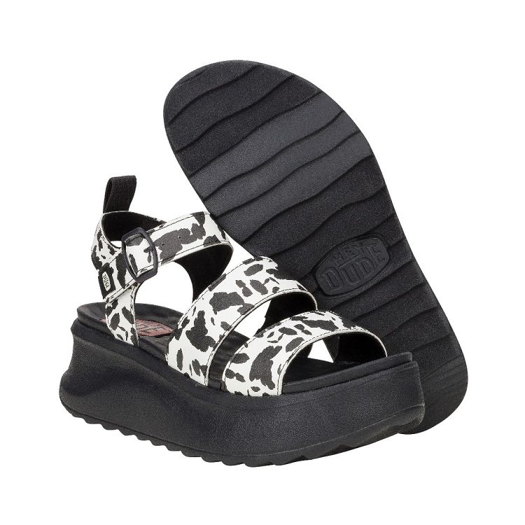 Delray Buckle Animal - Black/White