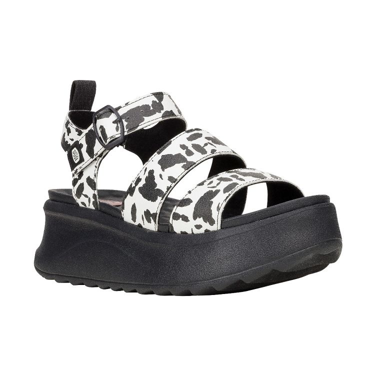 Delray Buckle Animal - Black/White