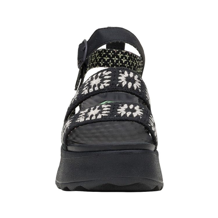Delray Buckle Cottage Crochet - Black/White