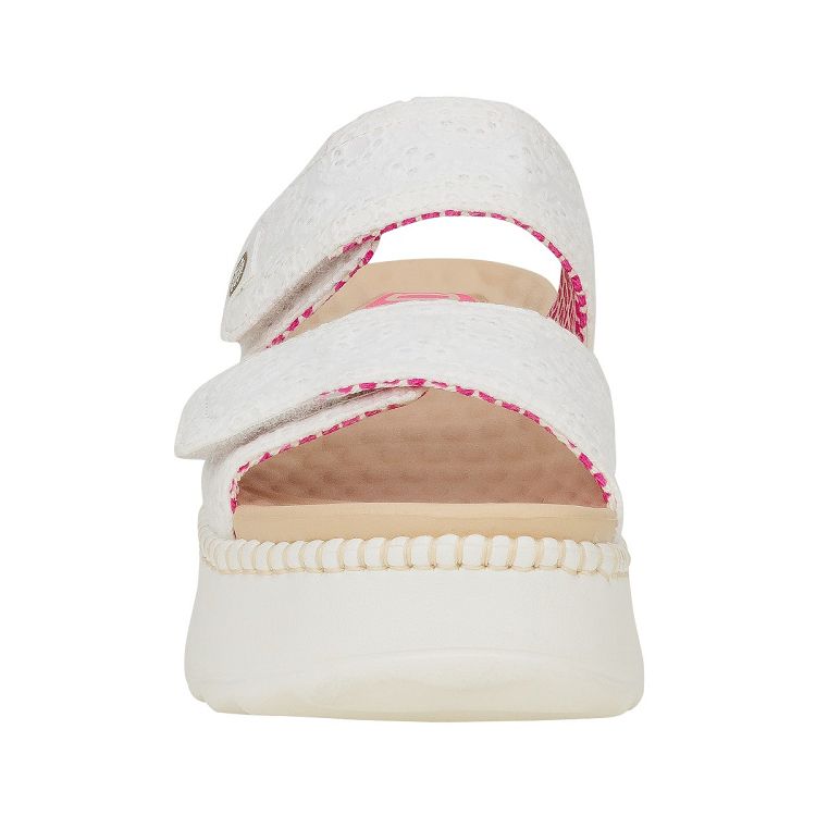 Delray Slide Eyelet - White
