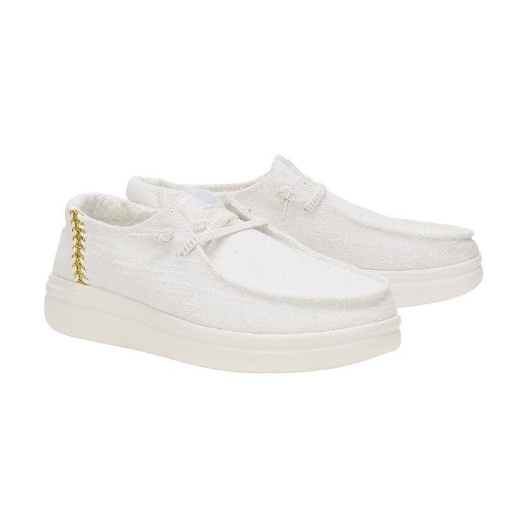 Wendy Rise Perf Canvas - White