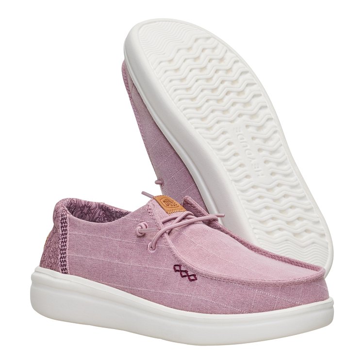 Wendy Rise Chambray Grid - Rose Purple