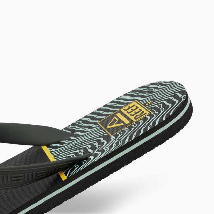 REEF SEASIDE PRINTS - BLACK/YELLOW SWELL