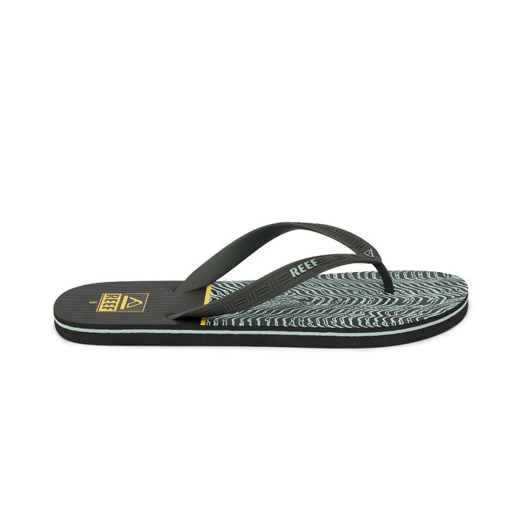 REEF SEASIDE PRINTS - BLACK/YELLOW SWELL
