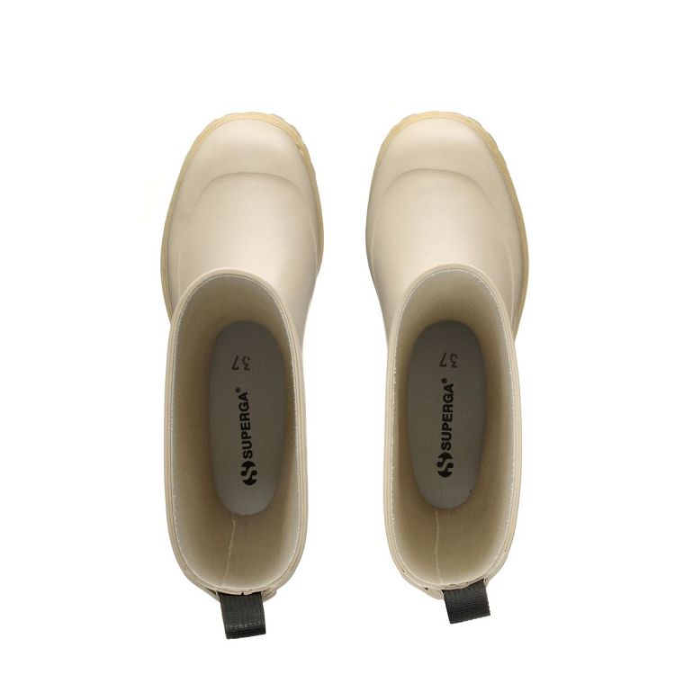 799 RUBBER BOOTS LETTERING - Beige Lt