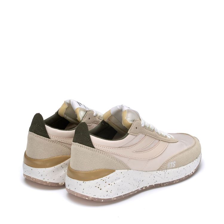 4089 TRAINING 9TS SLIM VEGAN LEATHER - Pink Almond-Green Olive-F Avorio