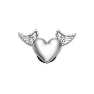 Silver Metal Heart and Wings