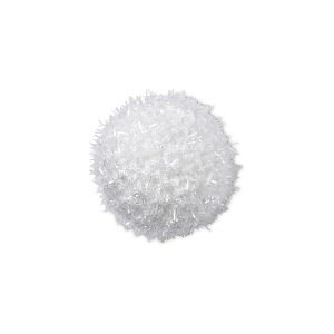 White Metallic Puff Ball