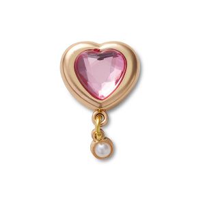 Gold Heart Gem with Pearl