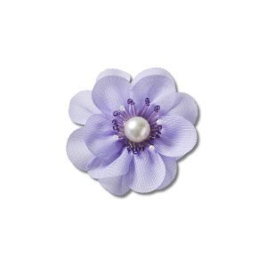 Blue Fabric Flower With Pearl