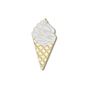 Gold Vanilla Waffle Cone