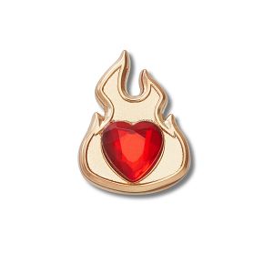 Gold Flame with Ruby Heart