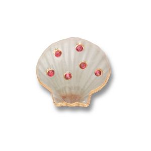 Seashell with Pink Gems