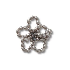 Black Pearl Beaded Floral