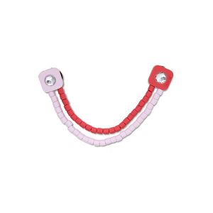 Pink and Red Beaded Chain