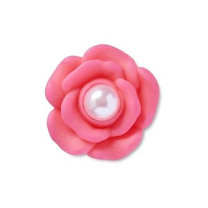 Pink Flower With Pearl Center