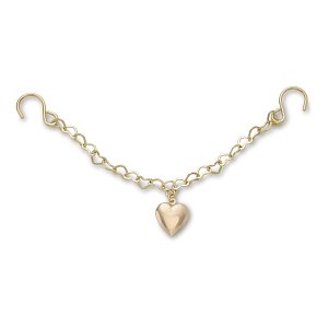 Gold Rivet Chain with Heart