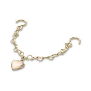 Gold Rivet Chain with Heart