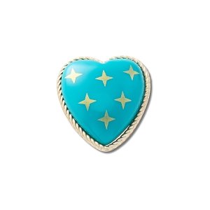 Turquoise and Gold Heart