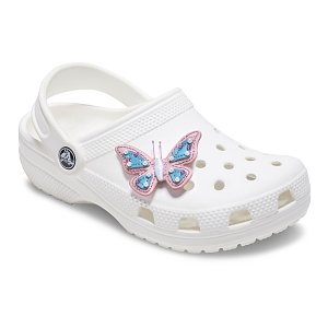 Faux Leather Pink Butterfly