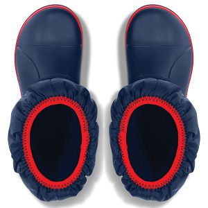 Winter Puff Boot Kids - Navy/Red