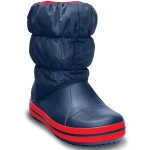 Winter Puff Boot Kids - Navy/Red