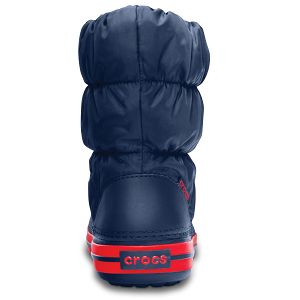 Winter Puff Boot Kids - Navy/Red